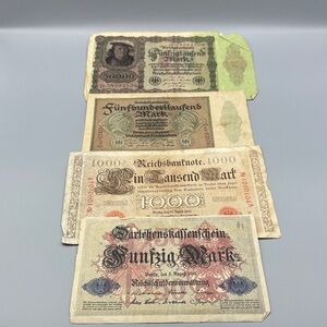 Antique German Banknote Collection - Multicolor PreWar